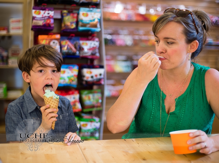 16_tsh and finns lick the delicious ice cream at All Things Kids Georgetown Texas
